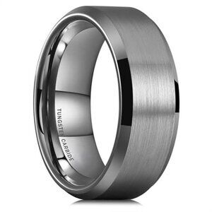 Men's Wedding Band Rings | Brushed Silver Wedding Rings for Men and Women